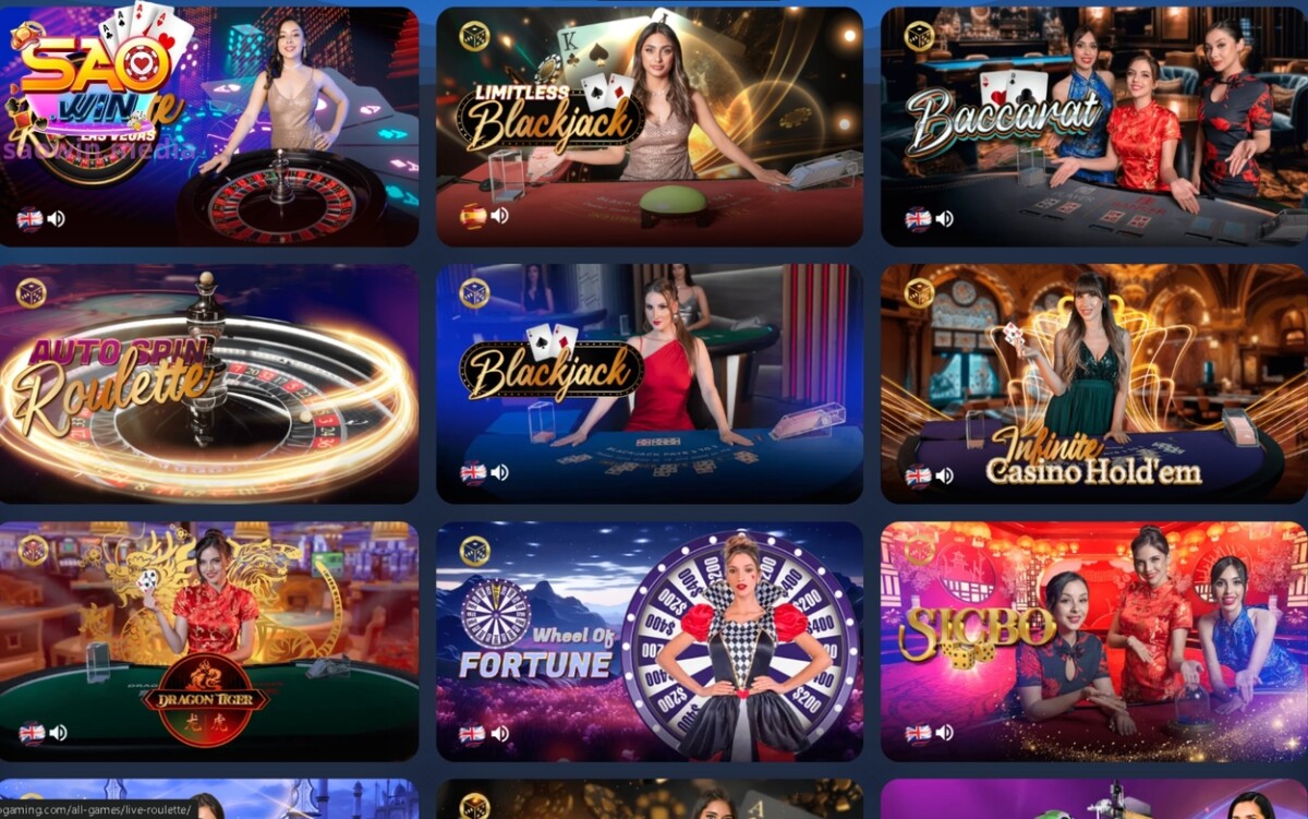 Điểm danh top trò chơi siêu hot của casino live