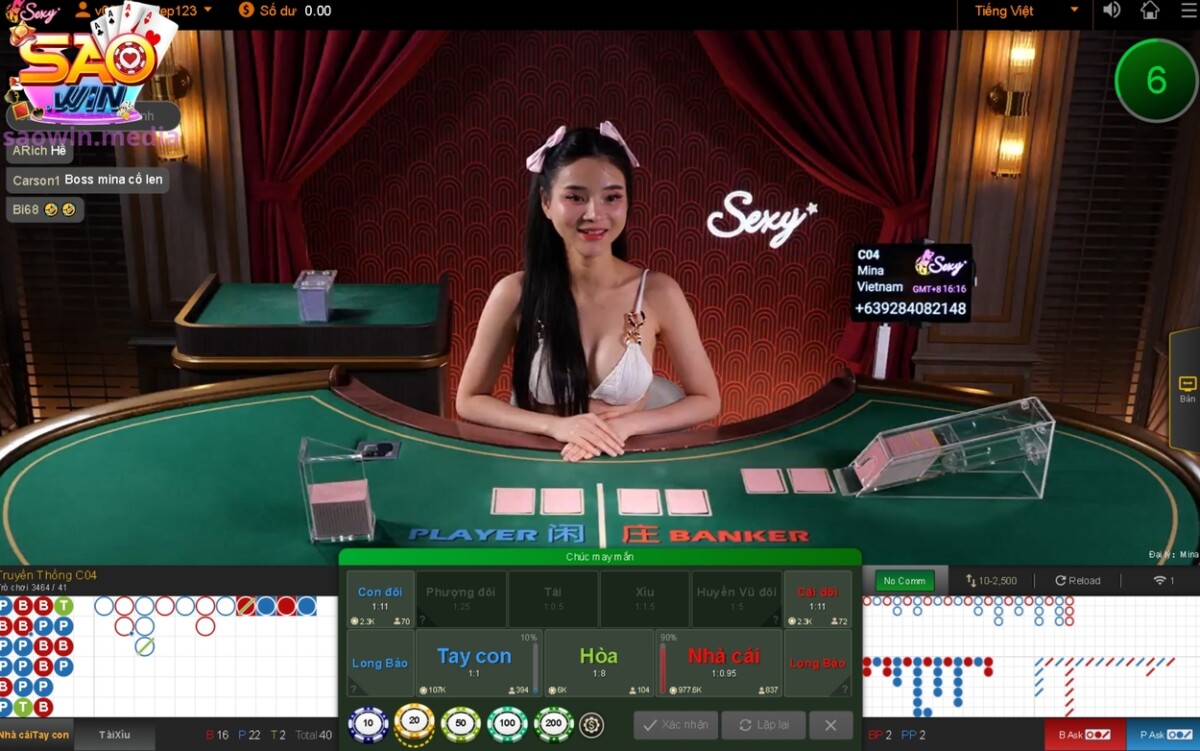 Sảnh casino live có tính năng chơi thử không?